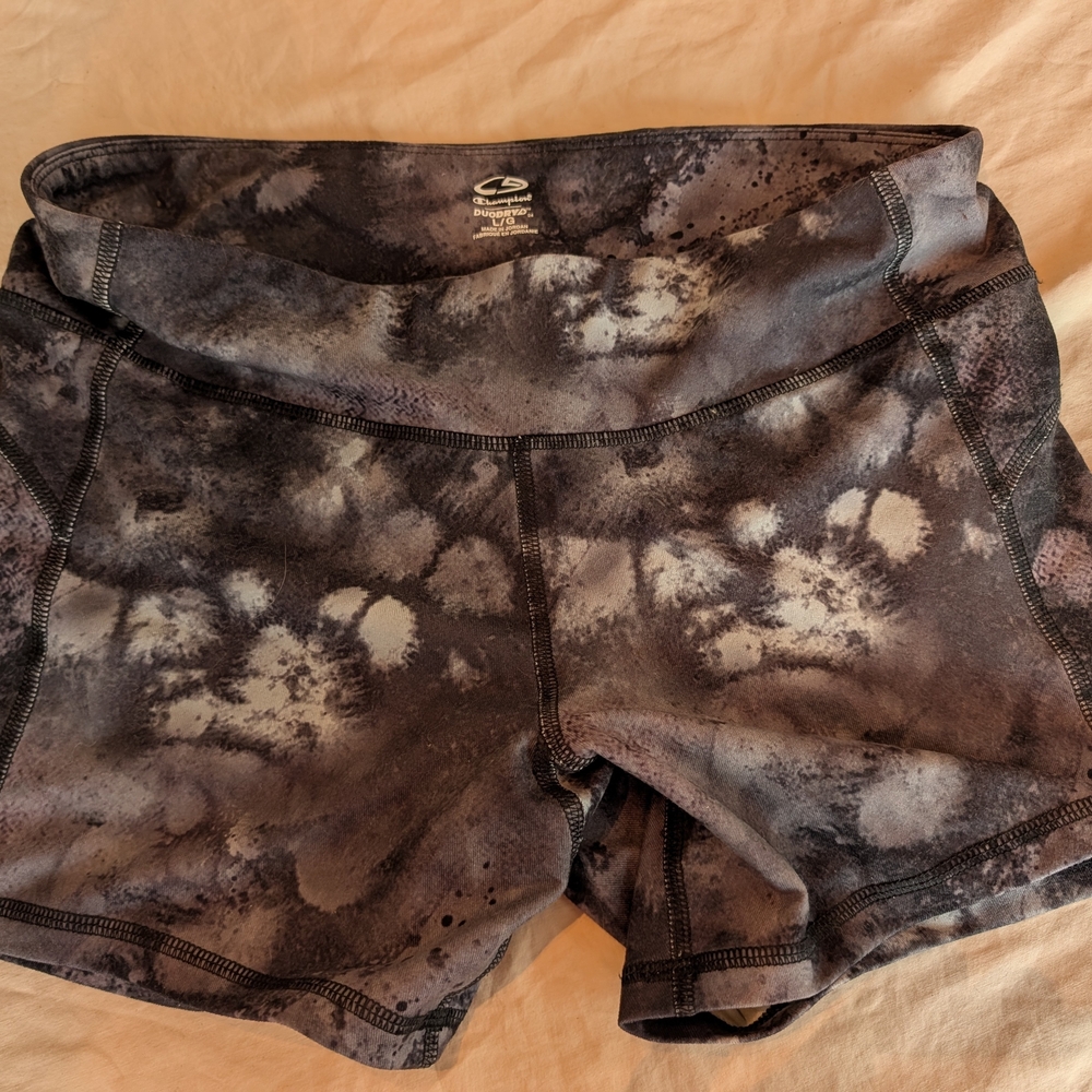 Champion Women's Black and Gray Athletic Shorts